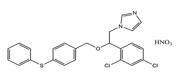 Thechemical structure of fenticonazole nitrate