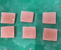 Finished and polished samples