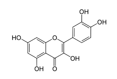 Chemical structure of quercetin