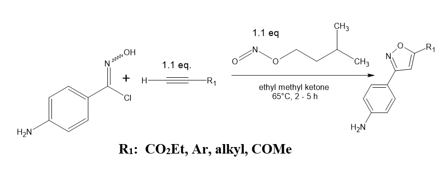 Synthesis of 3, 5 disubstituted isoxazoles