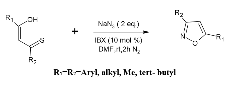 Synthesis of aryl monothio-1,3-diketones, 3,5-bis (het) aryl isoxazoles