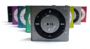 Space grey iPod with color family