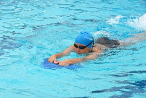 kickboard swimming