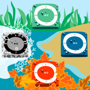 Underwater Audio ipod shuffle illustration