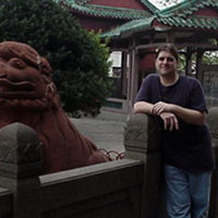 Father and classic Chinese sculpture.