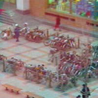 Brave men and women wanted to ride these bicycles around Beijing!