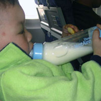 Matthew&rsquo;s first plane ride.