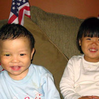 The Congiusta kids finally get the American flags their mother demanded so vociferously.