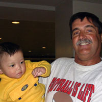 Matthew meets his Grandpa at the airport.