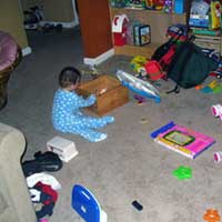 Matthew makes himself right at home.