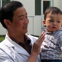 Matthew and an admirer.