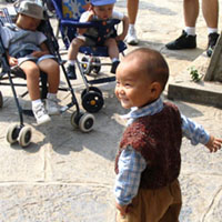 Making friends with the locals.