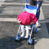 Olivia avoids the prying eyes of strangers.