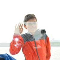 We make Matthew ride outside on all boat trips. For obvious reasons.