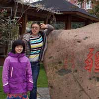 Olivia and siblings outside her orphanage.