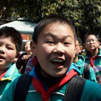 School trip, captured on film by foreigners.