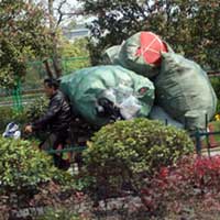 I once rode a bike while wearing a backpack I think.