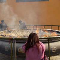 Burning the midday incense.