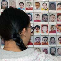 Aelex places her mark on the Yangzhou wall of fame.