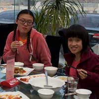 Fueling up before we climb the Wall.