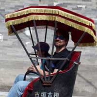 Viewing the Beijing Hutons from the best seat in the house.