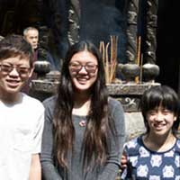 Burning the midday incense.