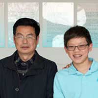 A grateful family and their benefactor.