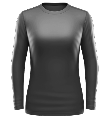 Fitted Tech Tee Long Crew Neck Blank Template