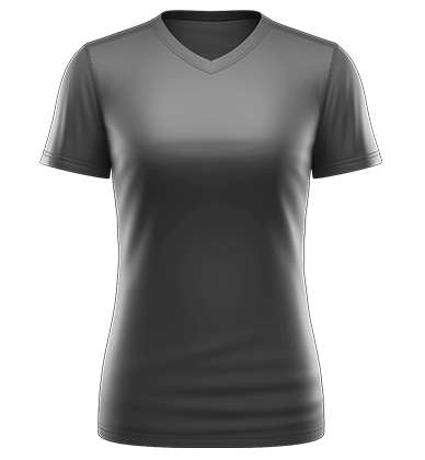Fitted Tech Tee Short V Neck Blank Template