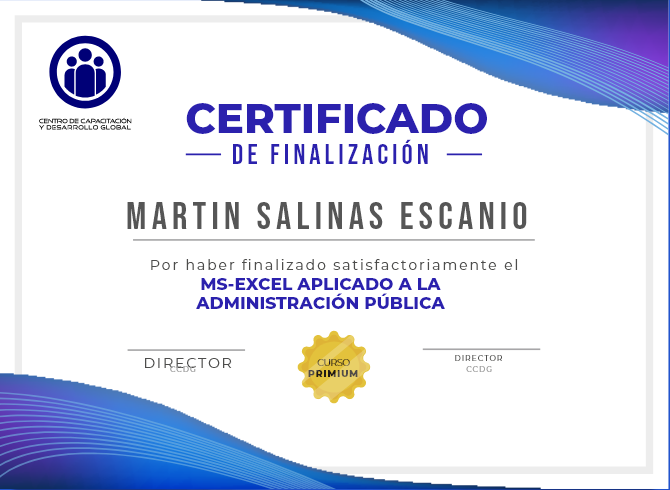Ejemplo de certificado CCDG