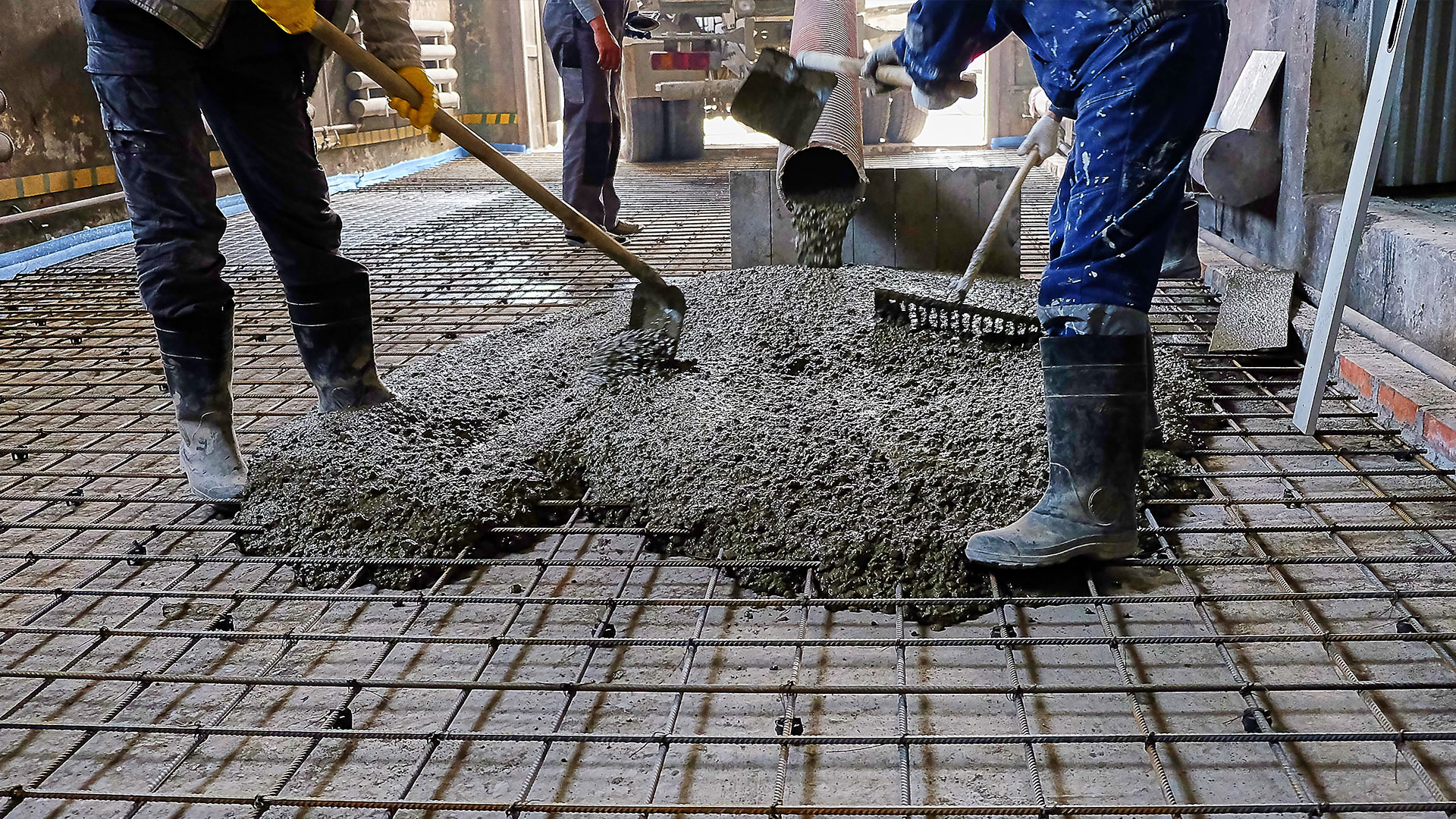 Concrete being poured