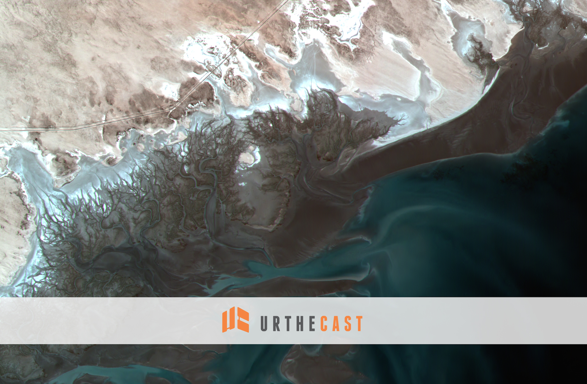 Captured on April 30, 2014, at 10:15 am MST by our medium-resolution camera, Theia, UrtheCast's most recent image begins at the north end of the Gulf of California, and leads to Ajo, Arizona, in the Sonoran Desert. www.urthecast.com/firstlight (CNW Group/UrtheCast Corp.)