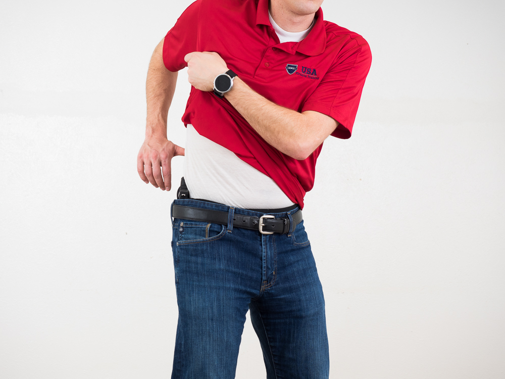 Use support hand to pull up and away any remaining garment
