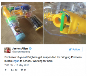 suspended for toy gun