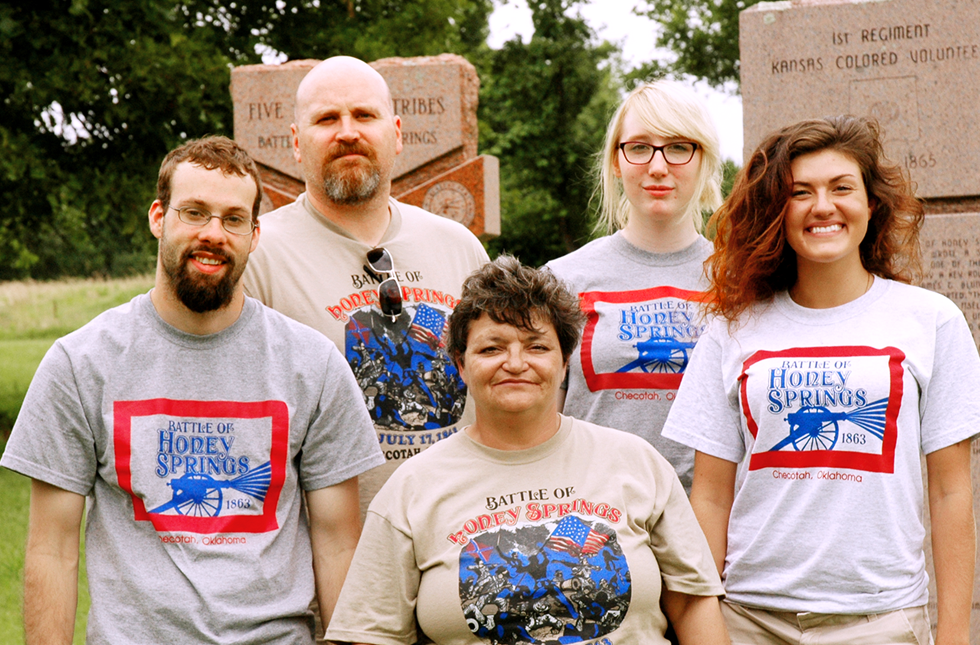 The students pictured are (front row, from left) Brian Whinery, Joanne Revelle, Alexia Jensen and (back, right) Kylie Scheller. Also pictured is the students’ instructor (back, left) Dr. James Finck.