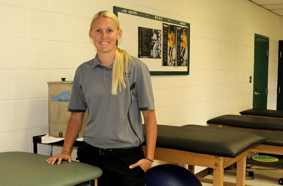 Beaty in training room