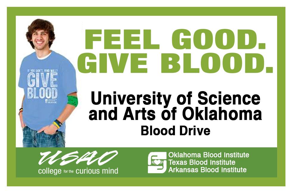 university of science and arts of oklahoma blood drive - usao