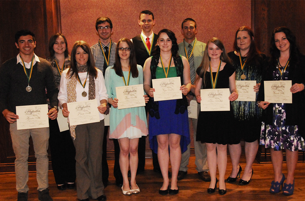 Eleven USAO students recently were inducted into the Hypatia Honor Society, the University’s 91-year-old organization, which honors students for their high academic achievements, character and integrity.