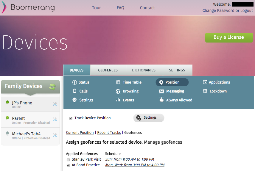Assign Geofence