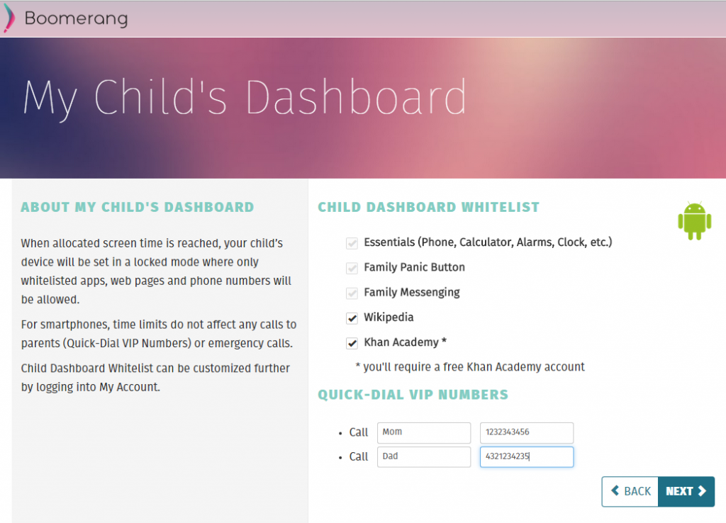 Step2-ChildDashboard