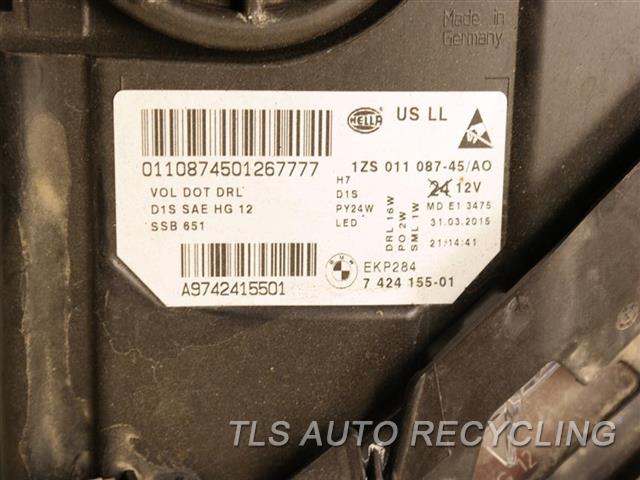 2015 BMW 535I headlamp assembly - 63117343905DRIVER SIDE HID HEADLAMP 7424155 - Used - A Grade. 2015 BMW 535I headlamp assembly - 63117343905DRIVER SIDE HID HEADLAMP 7424155 - Used - A Grade.