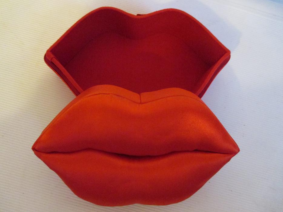 "Sweet Lips" Lips Shaped Satin Box Saanich, Victoria