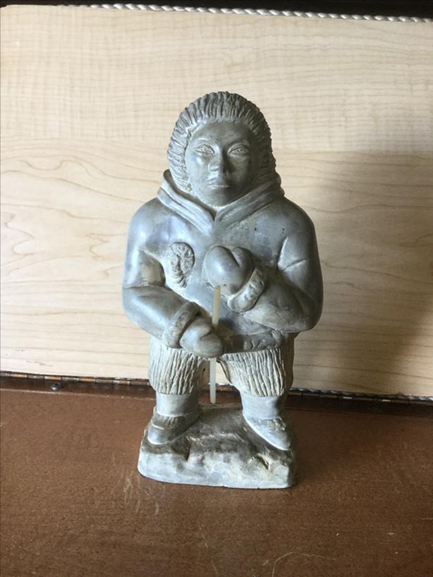 Vintage ** INUIT ART ** Stone Carving Art ** ABBOTT Canada North