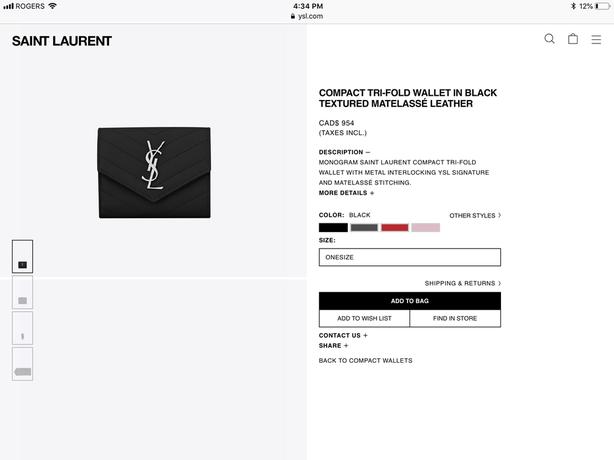 ysl receipt
