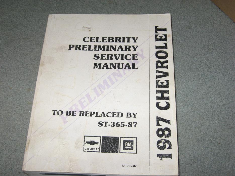 Service manual chevrolet