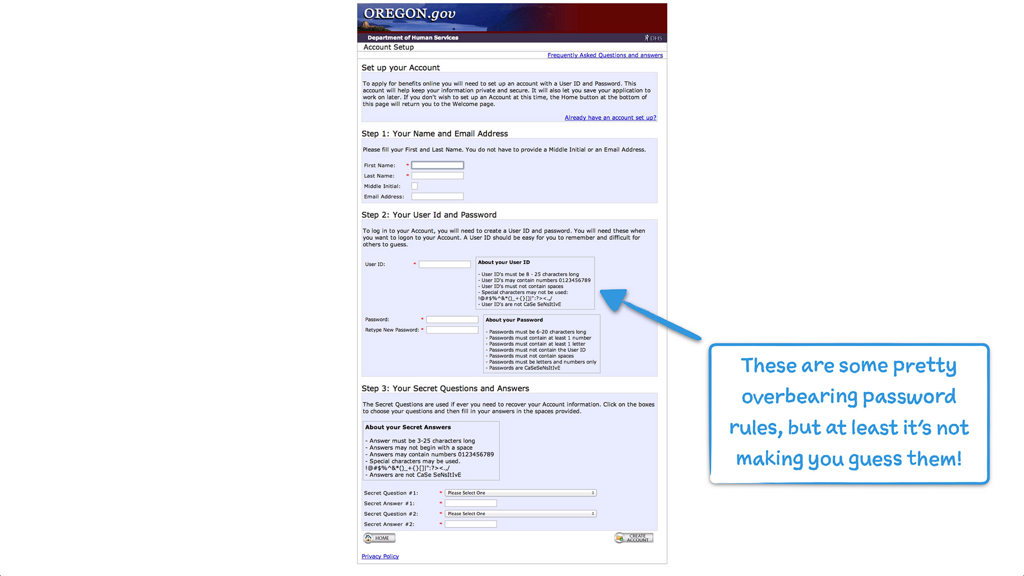 How Oregon SNAP Onboards New Users User Onboarding