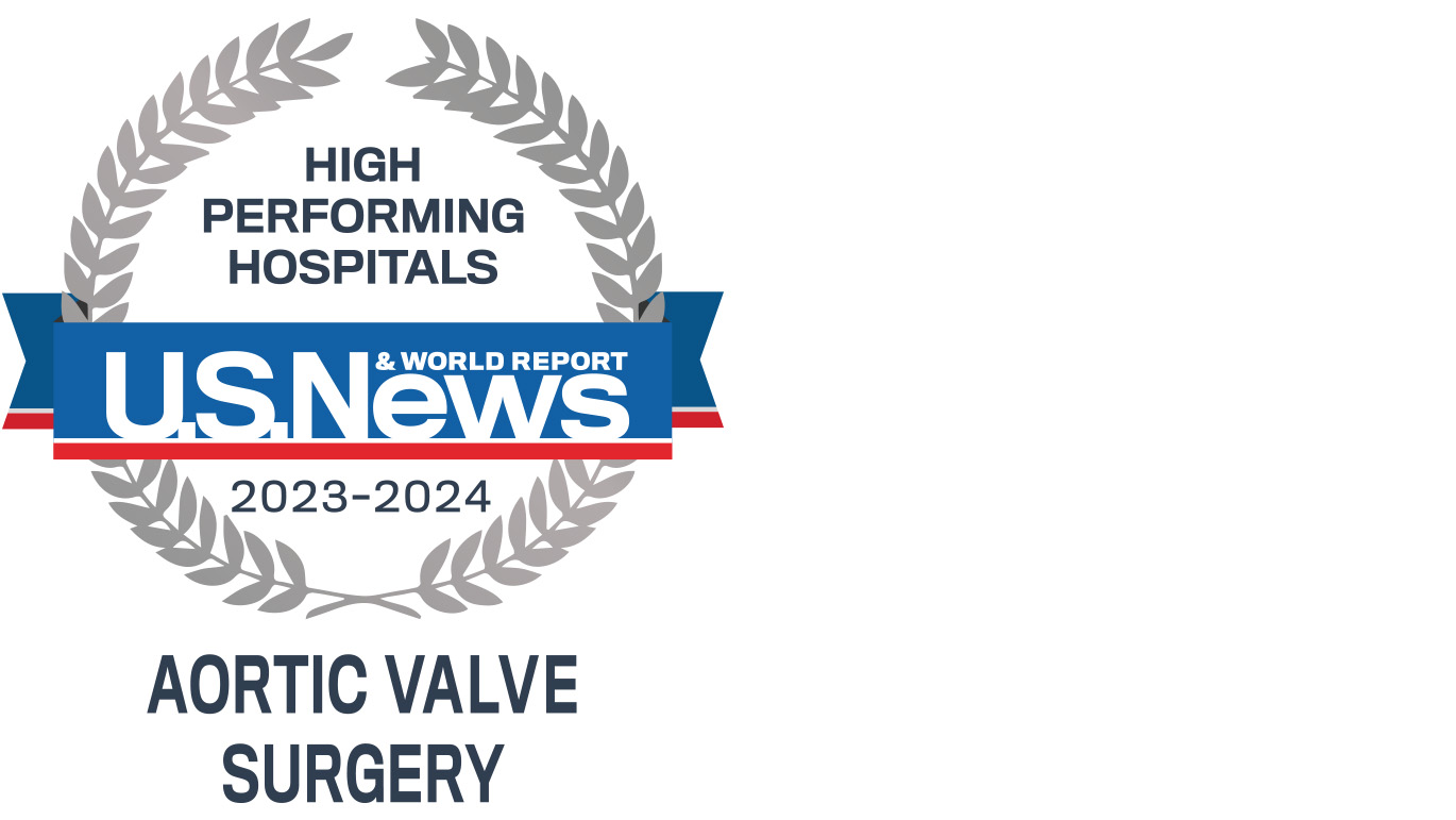 U.S. News & World Report High Performing Hospitals in Aortic Valve Surgery