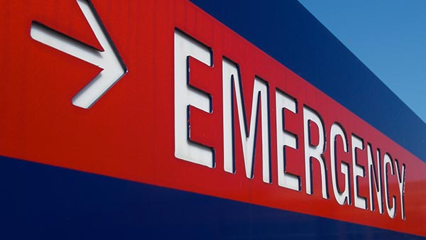 Emergency room sign