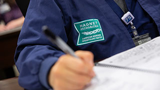 Nurse taking notes