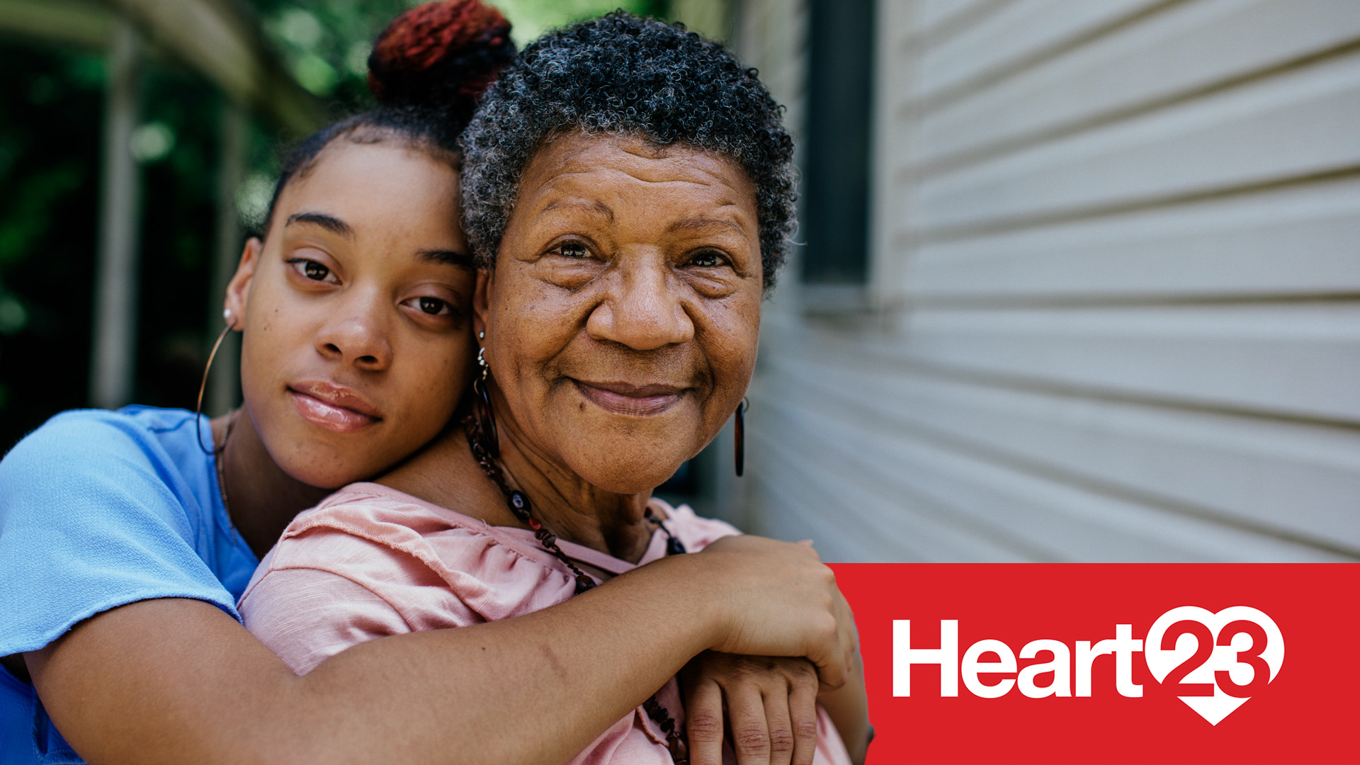 Teen girl with her grandmother